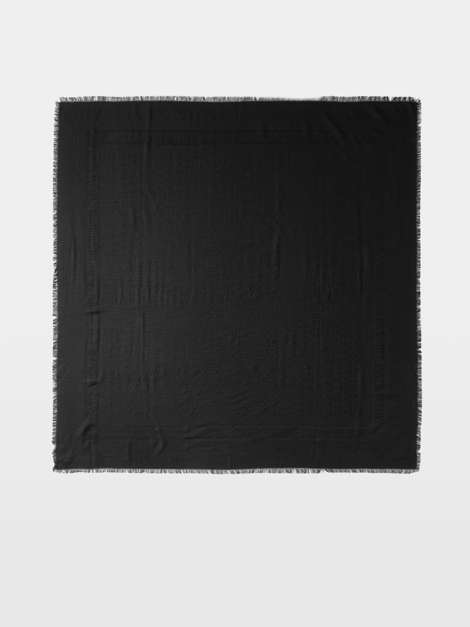 Glenn ZV Initiale Scarf 135 - Women’s large black scarf