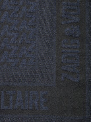 ZV Initiale Glenn Scarf - Large jacquard scarf with ZV monogram.