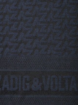 ZV Initiale Glenn Scarf - Large jacquard scarf with ZV monogram.