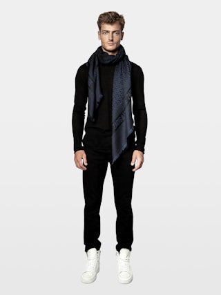 ZV Initiale Glenn Scarf - Large jacquard scarf with ZV monogram.