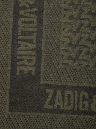 ZV Initiale Glenn Scarf - Large jacquard scarf with ZV monogram.