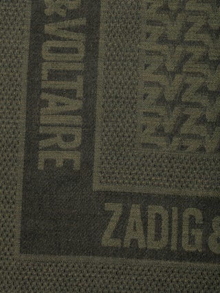 ZV Initiale Glenn Scarf - Large jacquard scarf with ZV monogram.