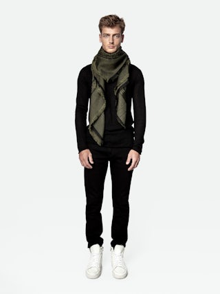 ZV Initiale Glenn Scarf - Large jacquard scarf with ZV monogram.