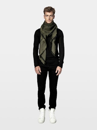 ZV Initiale Glenn Scarf - Large jacquard scarf with ZV monogram.