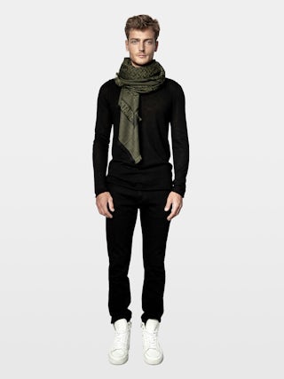 ZV Initiale Glenn Scarf - Large jacquard scarf with ZV monogram.