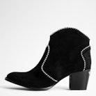 Bottines Molly Suede Studs - Bottines à talons noires femme en cuir