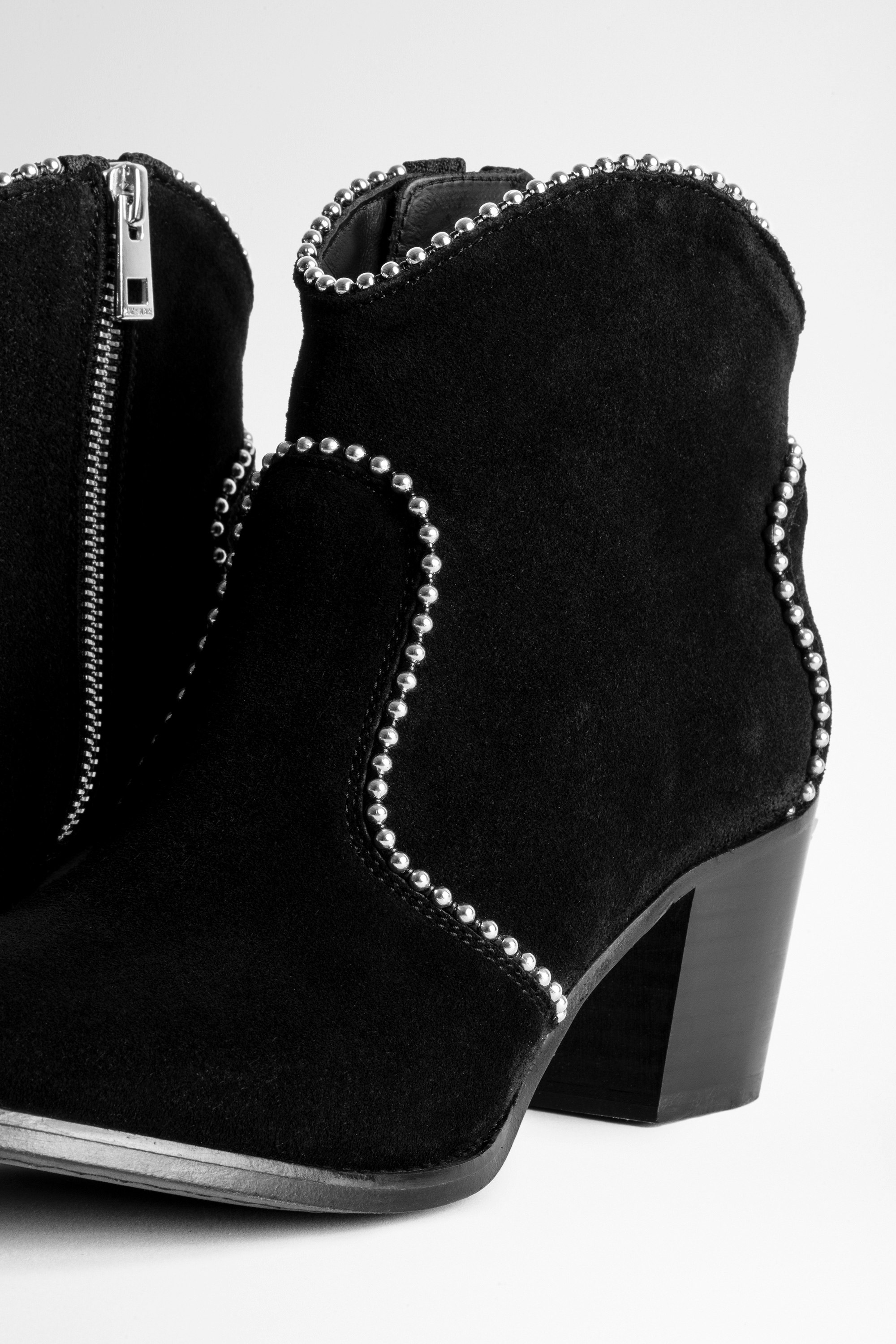 womens black ankle boots with studs