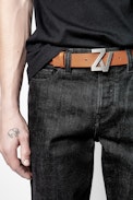 ZV Initiale Belt - Men’s brown leather belt