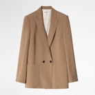 Veste Visko Crepe - Veste de costume beige femme.