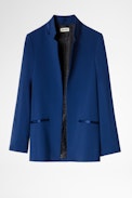 Jacke Volly Crepe - Blaue Damenjacke.