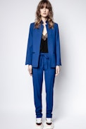 Jacke Volly Crepe - Blaue Damenjacke.