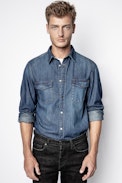 Camicia Stan Denim Photoprint - Camicia da uomo in denim.