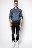 Camicia Stan Denim Photoprint - Camicia da uomo in denim.