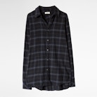 Hemd Stanael Check - Blaues Herrenhemd mit Karomuster.