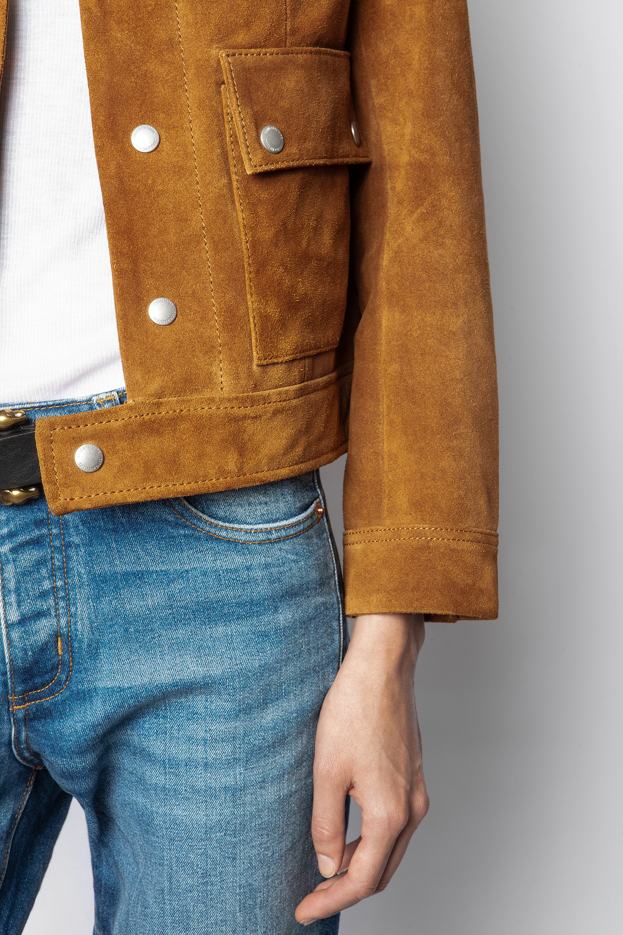 light suede jacket