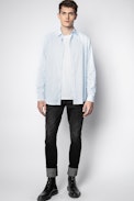 Camicia Stan Pop Rayé - Camicia blu a righe da uomo.