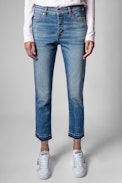 Jean Boyfit Eco - Jean bleu femme.