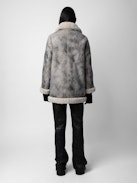 Mantel Magdas Shearling - Lammfellmantel in Naturecru für Damen.