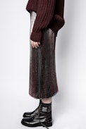 Joyce Lurex Skirt - Women’s pleated skirt.
