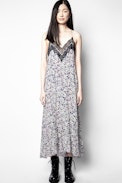 Robe Revel Print Begonia - Robe bleue femme, imprimée.