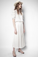 Robe Ray Satin - Robe blanche femme.