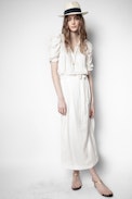 Robe Ray Satin - Robe blanche femme.