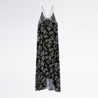 Vestido Risty Velvet Blossom - Vestido negro estampado para mujer.