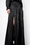 Robe Roar Jac Python - Robe noire femme, imprimé jacquard.