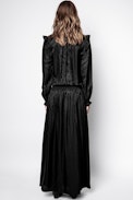 Robe Roar Jac Python - Robe noire femme, imprimé jacquard.