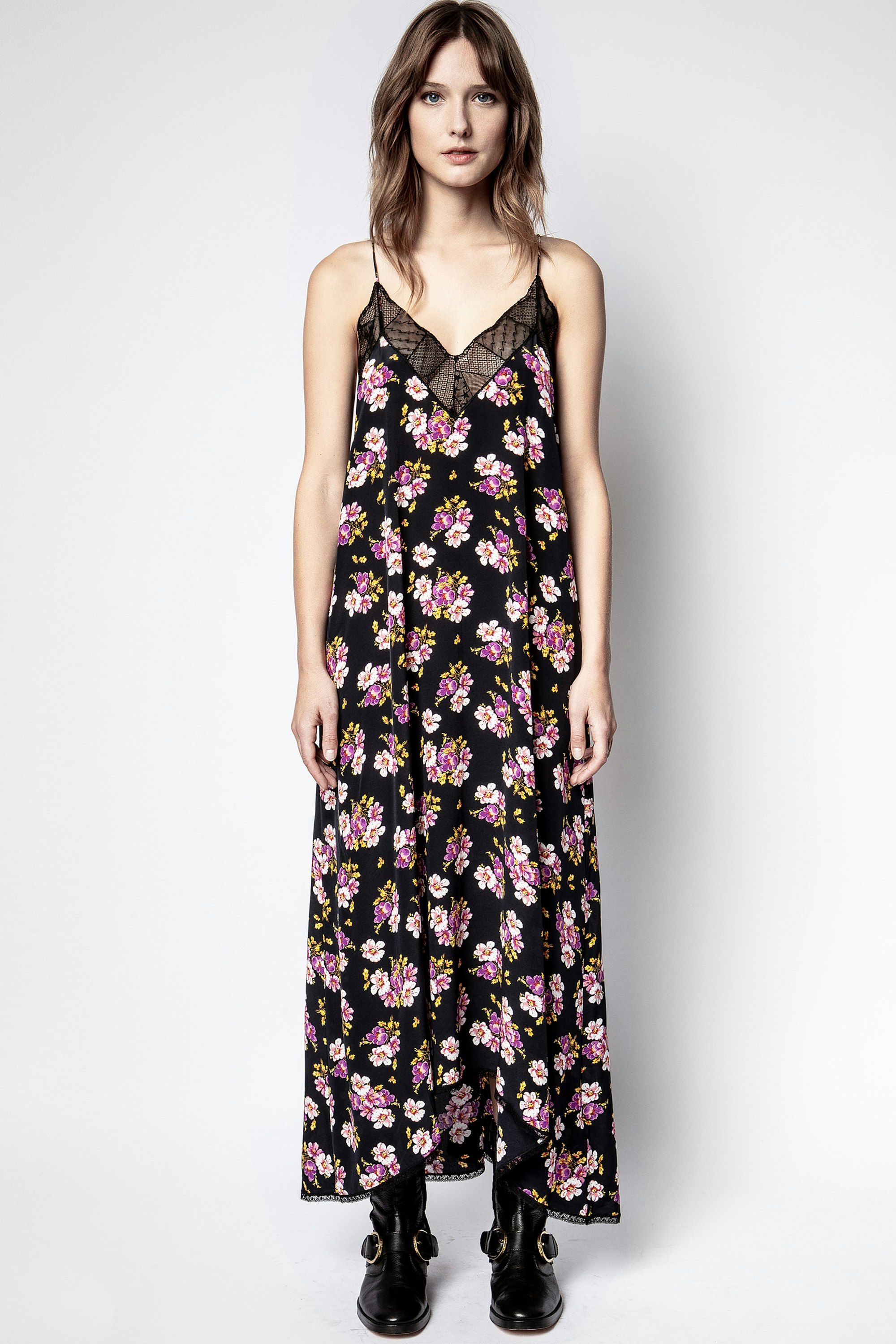 Robe Soie Risty Peonies