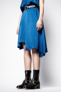 Robe Soie Racky - Robe bleu marine en soie femme.