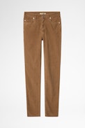 Hose David Samt - Braune Herrenhose.