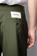 Paco Wool Tech Pants - Men’s khaki green pants.