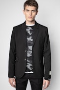 Chaqueta Version Wool - Chaqueta negra para hombre