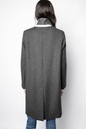 Abrigo Marla - Abrigo gris de lana para mujer.