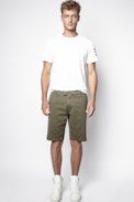 Pascal Chino Shorts - Men’s khaki green shorts.