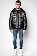 Doudoune Cuir Bowie - Doudoune noir homme.
