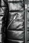 Doudoune Cuir Bowie - Doudoune noir homme.