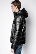 Doudoune Cuir Bowie - Doudoune noir homme.