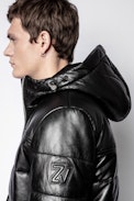 Doudoune Cuir Bowie - Doudoune noir homme.