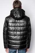 Doudoune Cuir Bowie - Doudoune noir homme.