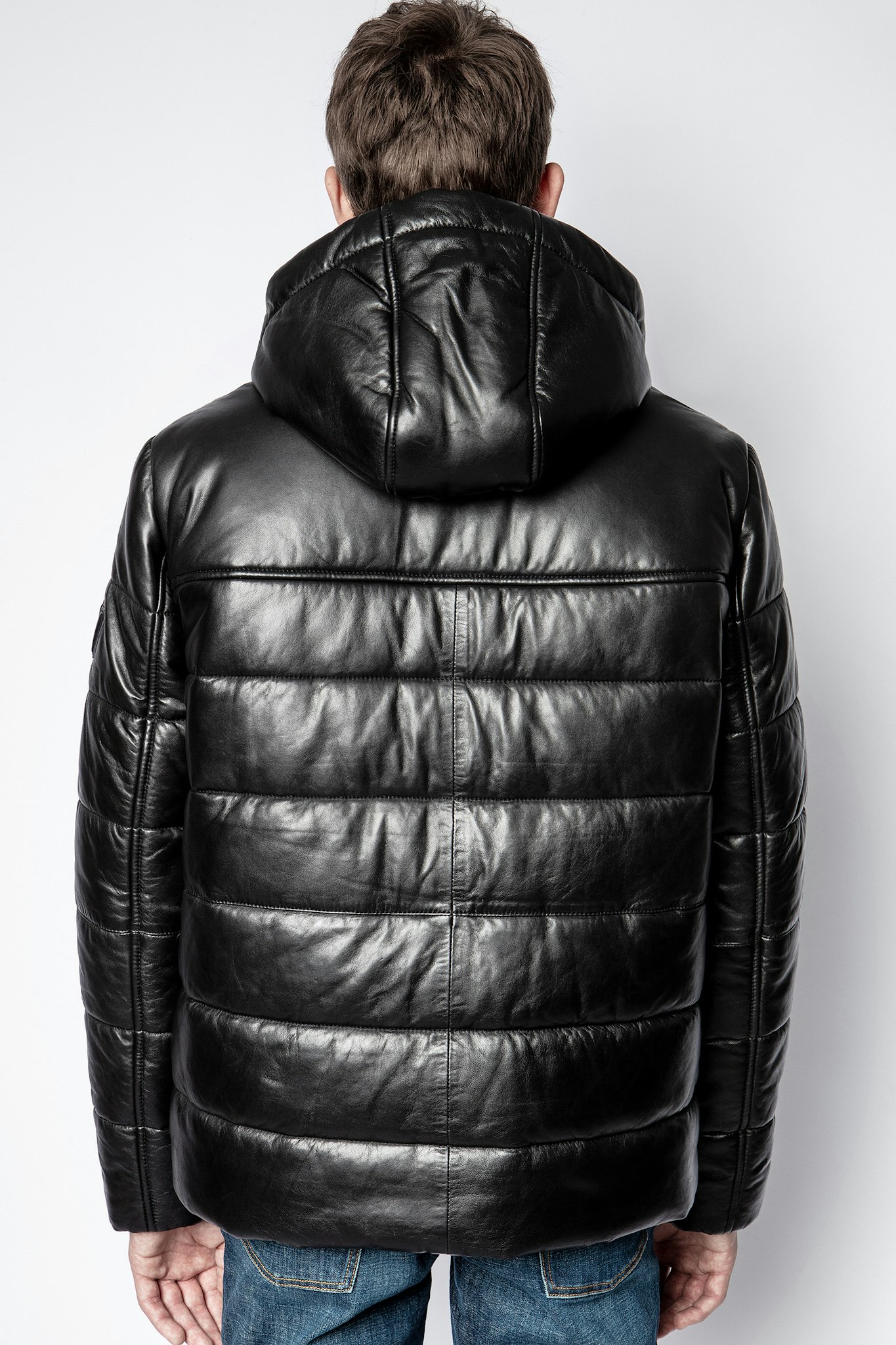 Leather Puffer Coat Bowie