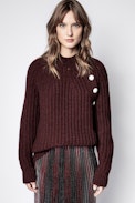 Coleen Sweater - Women’s burgundy sweater.