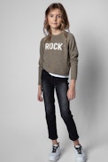 Pull Mila Enfant - Pull kaki Rock enfant