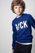Chris Enfant Sweater - Blue rock sweater for kids