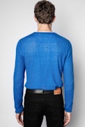 Pullover Teiss Kaschmir - Blauer Herrenpullover aus Kaschmir.