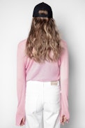 Pull Friday Cachemire - Pull rose femme, en cachemire plume.