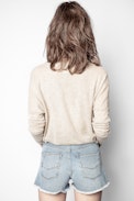 Pull Brume Cachemire - Pull beige femme, en cachemire plume.
