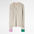 Nicko Cachemire Sweater - Women’s beige cashmere sweater.