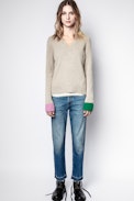 Nicko Cachemire Sweater - Women’s beige cashmere sweater.